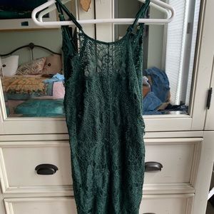 Dark green free people “she’s got it” dress small